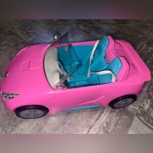 Barbie Pink Glam Convertible Car Blue Seats & White Seat Belts + Mirrors